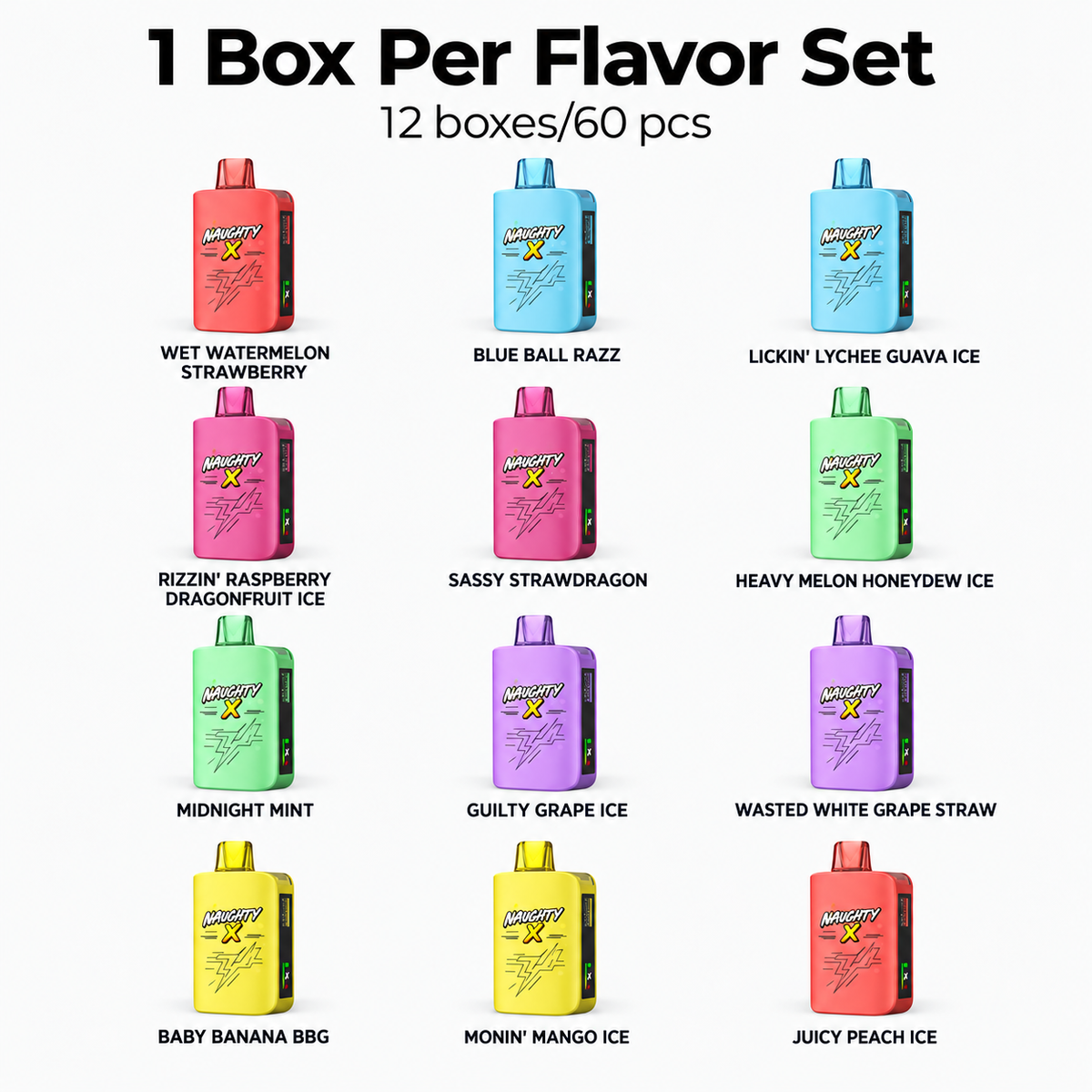 Naughty X Essential Bundle 5% OFF (1 Box Per Flavor Set)